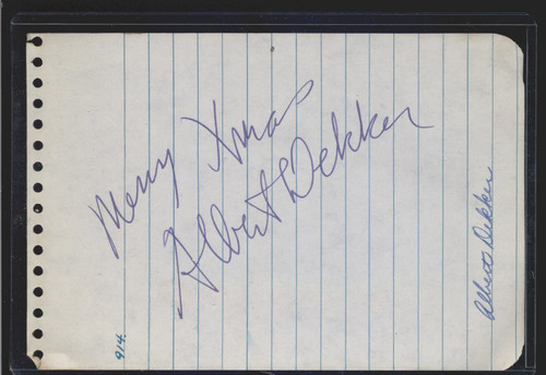 Albert dekker signed - albert,